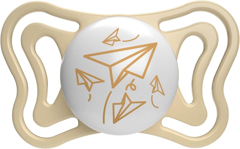 Chicco PhysioForma® Light Silicone Soother 6-16m 2Pcs, Glow/Lumi (Mixed: STARS - AIRPLANES) - Image 2